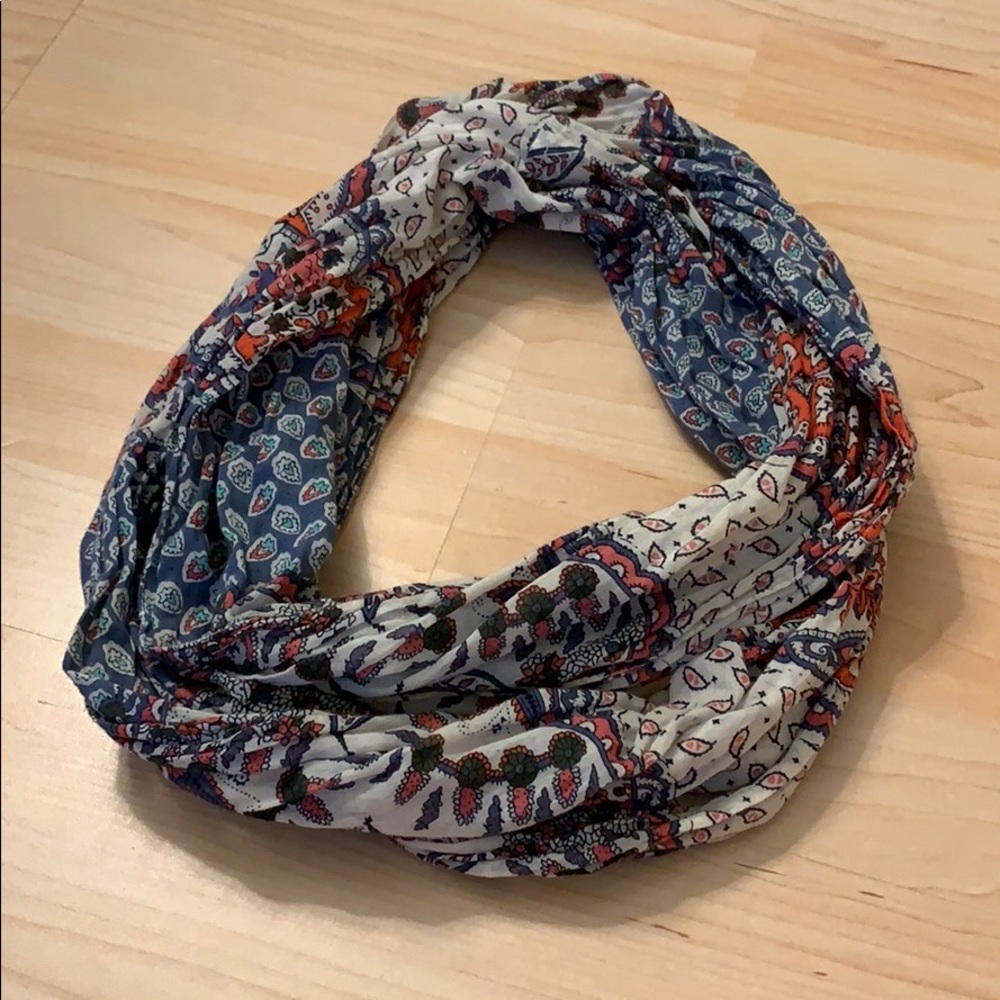 JJill pink and blue infinity scarf